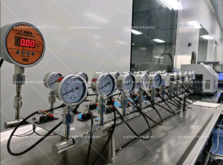 helium leak detection for VCR contact pressure gauge