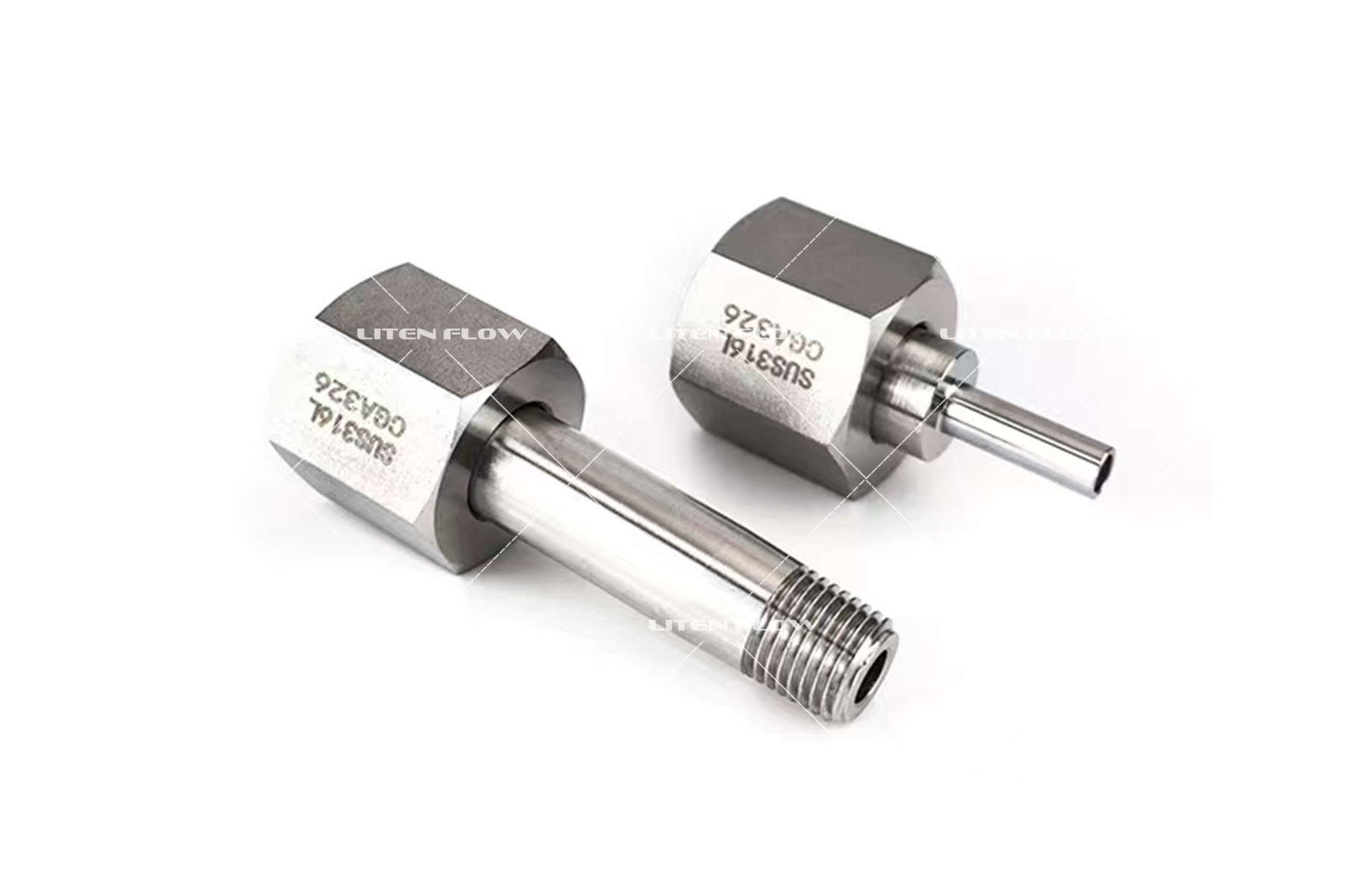 LITEN CGA 326 stainless steel cylinder inlet fitting