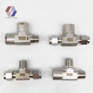 316 Stainless Steel Male Branch Tee 1/4 FNPT x FNPT x MNPT 6000 PSI High Pressure Tube Fitting