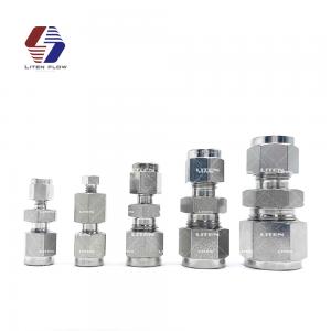 Stainless Steel 316L Forged Compression Tube Fitting Union with Double Ferrules 1/16