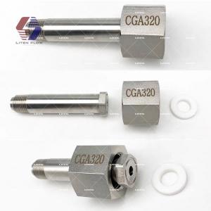 CGA 320 Cylinder Adapter Regulator Nut & Nipple W/ Washer CO2 Carbon Dioxide Regulator Fittings 1/4
